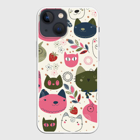 Чехол для iPhone 13 mini с принтом Котаны ,  |  | арт | киса | кот | коты | кошки | паттерн
