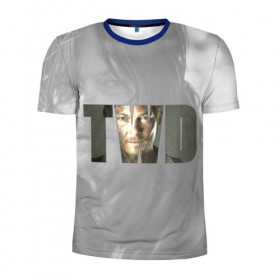 Мужская футболка 3D спортивная с принтом TWD. Дэрил Диксон , 100% полиэстер с улучшенными характеристиками | приталенный силуэт, круглая горловина, широкие плечи, сужается к линии бедра | 
