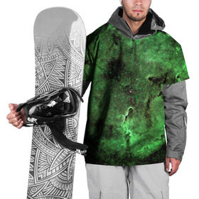 Накидка на куртку 3D с принтом Зеленый Космос , 100% полиэстер |  | вселенная | галактика | звезды