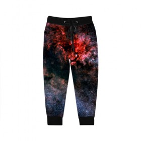 Детские брюки 3D с принтом Nebula Star , 100% полиэстер | манжеты по низу, эластичный пояс регулируется шнурком, по бокам два кармана без застежек, внутренняя часть кармана из мелкой сетки | вселенная | галактика | звезды | туманность