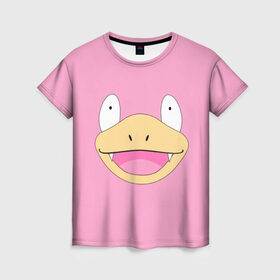 Женская футболка 3D с принтом Slowpoke , 100% полиэфир ( синтетическое хлопкоподобное полотно) | прямой крой, круглый вырез горловины, длина до линии бедер | bulbasaur | pikachu | pokemon | squirtle | бальбазар | пикачу | покемон | сквиртл