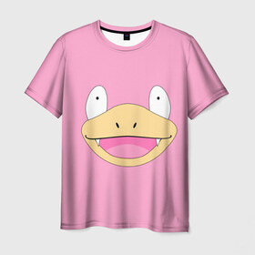 Мужская футболка 3D с принтом Slowpoke , 100% полиэфир | прямой крой, круглый вырез горловины, длина до линии бедер | bulbasaur | pikachu | pokemon | squirtle | бальбазар | пикачу | покемон | сквиртл