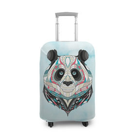 Чехол для чемодана 3D с принтом Панда , 86% полиэфир, 14% спандекс | двустороннее нанесение принта, прорези для ручек и колес | панда