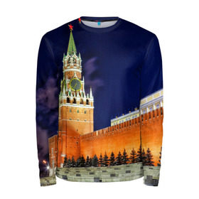 Мужской лонгслив 3D с принтом Кремль , 100% полиэстер | длинные рукава, круглый вырез горловины, полуприлегающий силуэт | moscow | russia | гордость | кремль | москва | отечество | родина | россия | столица