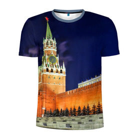 Мужская футболка 3D спортивная с принтом Кремль , 100% полиэстер с улучшенными характеристиками | приталенный силуэт, круглая горловина, широкие плечи, сужается к линии бедра | moscow | russia | гордость | кремль | москва | отечество | родина | россия | столица