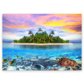 Поздравительная открытка с принтом Мальдивы , 100% бумага | плотность бумаги 280 г/м2, матовая, на обратной стороне линовка и место для марки
 | загар | каникулы | мальдивские острова | мальдивы | отдых | отпуск | пляж | приключения | солнце | туризм