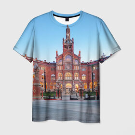 Мужская футболка 3D с принтом Барселона , 100% полиэфир | прямой крой, круглый вырез горловины, длина до линии бедер | barcelona | europe | spain | барселона | европа | ес | испания | каталония | отдых | отпуск | туризм