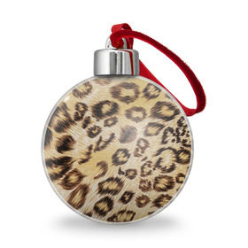 Ёлочный шар с принтом Леопардовая ткань , Пластик | Диаметр: 77 мм | гепард | гламур | леопард | мода | пятна | роскошь | ткань | точки | шерсть