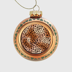 Стеклянный ёлочный шар с принтом Леопардовая шкура , Стекло | Диаметр: 80 мм | гепард | гламур | леопард | мода | роскошь | шерсть