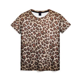 Женская футболка 3D с принтом Шкура гепарда , 100% полиэфир ( синтетическое хлопкоподобное полотно) | прямой крой, круглый вырез горловины, длина до линии бедер | гепард | гламур | леопард | мода | пятна | роскошь | ткань | точки | шерсть