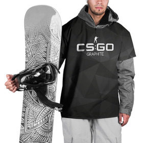Накидка на куртку 3D с принтом cs:go - Graphite (Графит) , 100% полиэстер |  | cs | csgo | го | кс