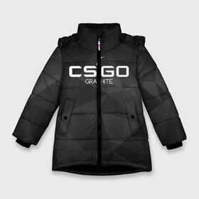 Зимняя куртка для девочек 3D с принтом csgo - Graphite (Графит) ,  |  | 