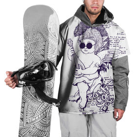 Накидка на куртку 3D с принтом Нежный ангел , 100% полиэстер |  | ангел | граффити | музыка | новинки | популярное | хиппи