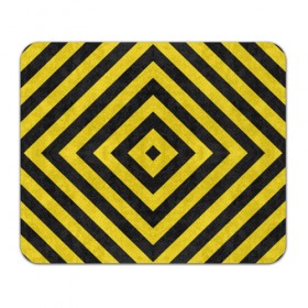 Коврик прямоугольный с принтом Чёрные и Жёлтые Квадраты , натуральный каучук | размер 230 х 185 мм; запечатка лицевой стороны | жёлтый | квадрат | полосы | текстура | узор | чёрный