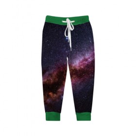Детские брюки 3D с принтом Млечный путь , 100% полиэстер | манжеты по низу, эластичный пояс регулируется шнурком, по бокам два кармана без застежек, внутренняя часть кармана из мелкой сетки | вселенная | галактика | звёзды | космическое пространство | космос | созвездие