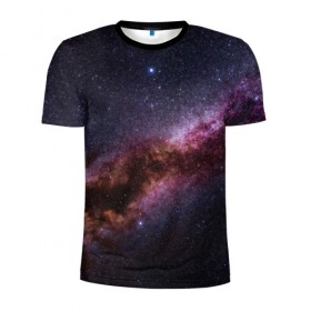 Мужская футболка 3D спортивная с принтом Млечный путь , 100% полиэстер с улучшенными характеристиками | приталенный силуэт, круглая горловина, широкие плечи, сужается к линии бедра | вселенная | галактика | звёзды | космическое пространство | космос | созвездие