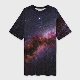 Платье-футболка 3D с принтом Млечный путь ,  |  | вселенная | галактика | звёзды | космическое пространство | космос | созвездие