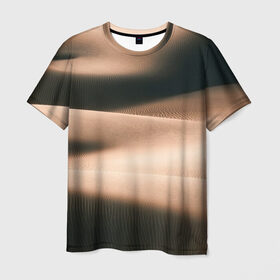 Мужская футболка 3D с принтом Барханы , 100% полиэфир | прямой крой, круглый вырез горловины, длина до линии бедер | аравия | барханы | бедуин | восток | пески | пустыня | солнце | товарищ сухов
