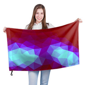 Флаг 3D с принтом Triangle , 100% полиэстер | плотность ткани — 95 г/м2, размер — 67 х 109 см. Принт наносится с одной стороны | 