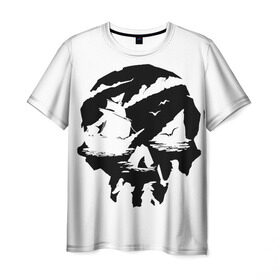 Мужская футболка 3D с принтом Sea of Thieves , 100% полиэфир | прямой крой, круглый вырез горловины, длина до линии бедер | of | pirat | sea | thieves | пират | череп