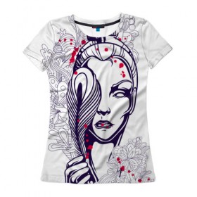 Женская футболка 3D с принтом Богиня , 100% полиэфир ( синтетическое хлопкоподобное полотно) | прямой крой, круглый вырез горловины, длина до линии бедер | вода | воздух | магия | огонь | племя | популярное | путешествия | рисунок | сказка | фентези