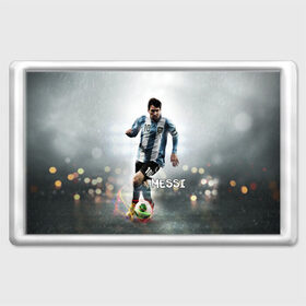 Магнит 45*70 с принтом Leo Messi , Пластик | Размер: 78*52 мм; Размер печати: 70*45 | Тематика изображения на принте: barselona | messi | аргентина | барселона | месси | мяч | футбол