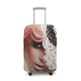 Чехол для чемодана 3D с принтом Lady Gaga , 86% полиэфир, 14% спандекс | двустороннее нанесение принта, прорези для ручек и колес | lady gaga | звезда | знаменитость | леди гага | музыка | певица