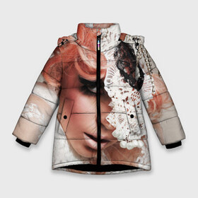 Зимняя куртка для девочек 3D с принтом Lady Gaga , ткань верха — 100% полиэстер; подклад — 100% полиэстер, утеплитель — 100% полиэстер. | длина ниже бедра, удлиненная спинка, воротник стойка и отстегивающийся капюшон. Есть боковые карманы с листочкой на кнопках, утяжки по низу изделия и внутренний карман на молнии. 

Предусмотрены светоотражающий принт на спинке, радужный светоотражающий элемент на пуллере молнии и на резинке для утяжки. | lady gaga | звезда | знаменитость | леди гага | музыка | певица