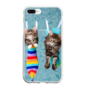 Чехол для iPhone 7Plus/8 Plus матовый с принтом Мейн-кун 1 , Силикон | Область печати: задняя сторона чехла, без боковых панелей | Тематика изображения на принте: кот | котенок | котик | котэ | кошка | мейн кун | мейнкун | мэйн кун | мэйнкун