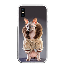 Чехол для iPhone XS Max матовый с принтом Сфинкс 4 , Силикон | Область печати: задняя сторона чехла, без боковых панелей | кот | котенок | котик | котэ | кошка | сфинкс