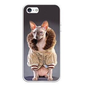 Чехол для iPhone 5/5S матовый с принтом Сфинкс 4 , Силикон | Область печати: задняя сторона чехла, без боковых панелей | кот | котенок | котик | котэ | кошка | сфинкс