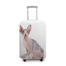 Чехол для чемодана 3D с принтом Сфинкс 5 , 86% полиэфир, 14% спандекс | двустороннее нанесение принта, прорези для ручек и колес | кот | котенок | котик | котэ | кошка | сфинкс