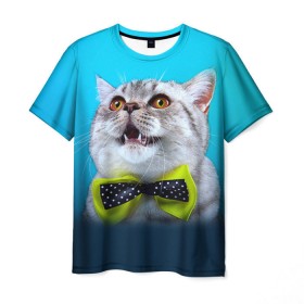 Мужская футболка 3D с принтом Британец 3 , 100% полиэфир | прямой крой, круглый вырез горловины, длина до линии бедер | британец | британская | британцы | кот | котенок | котик | котэ | кошка