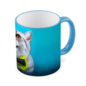 Кружка 3D с принтом Британец 3 , керамика | ёмкость 330 мл | Тематика изображения на принте: британец | британская | британцы | кот | котенок | котик | котэ | кошка