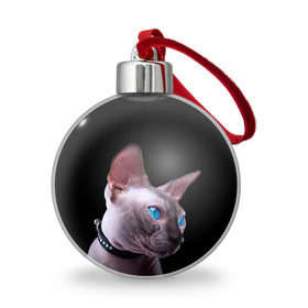 Ёлочный шар с принтом Сфинкс 6 , Пластик | Диаметр: 77 мм | кот | котенок | котик | котэ | кошка | сфинкс