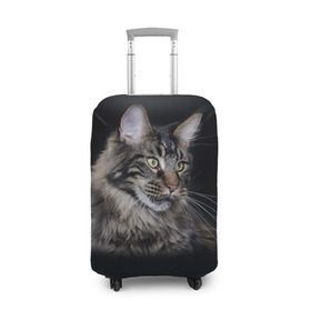 Чехол для чемодана 3D с принтом Мейн-кун 5 , 86% полиэфир, 14% спандекс | двустороннее нанесение принта, прорези для ручек и колес | кот | котенок | котик | котэ | кошка | мейн кун | мейнкун | мэйн кун | мэйнкун
