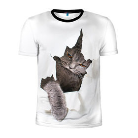 Мужская футболка 3D спортивная с принтом Британец 4 , 100% полиэстер с улучшенными характеристиками | приталенный силуэт, круглая горловина, широкие плечи, сужается к линии бедра | британец | британская | британцы | кот | котенок | котик | котэ | кошка
