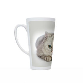 Кружка Латте с принтом Британец 6 , Белая керамика | Объем 480 мл; Высота 150 мм; Диаметр 90 мм | британец | британская | британцы | кот | котенок | котик | котэ | кошка