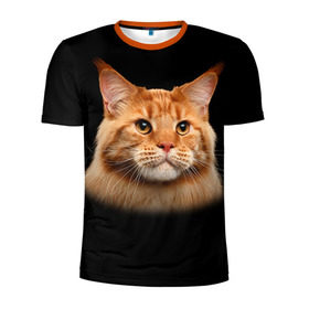 Мужская футболка 3D спортивная с принтом Мейн-кун 6 , 100% полиэстер с улучшенными характеристиками | приталенный силуэт, круглая горловина, широкие плечи, сужается к линии бедра | кот | котенок | котик | котэ | кошка | мейн кун | мейнкун | мэйн кун | мэйнкун