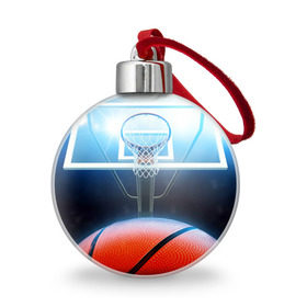 Ёлочный шар с принтом Баскетбол , Пластик | Диаметр: 77 мм | basketball | кольцо | корзина