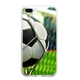 Чехол для iPhone 7Plus/8 Plus матовый с принтом Футбол , Силикон | Область печати: задняя сторона чехла, без боковых панелей | ворота | мяч | сетка