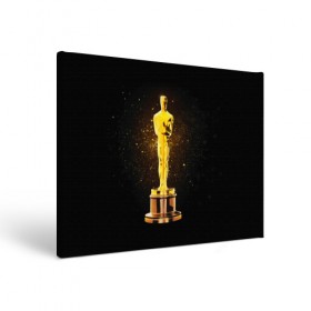 Холст прямоугольный с принтом Оскар , 100% ПВХ |  | американская киноакадемия | золото | кинематограф | кино | кинофестиваль | награда | премия оскар