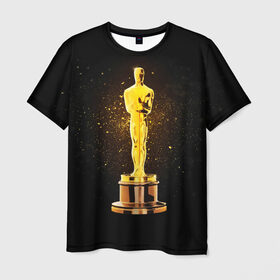 Мужская футболка 3D с принтом Оскар , 100% полиэфир | прямой крой, круглый вырез горловины, длина до линии бедер | американская киноакадемия | золото | кинематограф | кино | кинофестиваль | награда | премия оскар