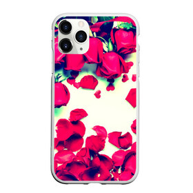 Чехол для iPhone 11 Pro матовый с принтом Розовые розы , Силикон |  | лепестки | цветы