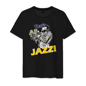 Мужская футболка хлопок с принтом That`s All Jazz , 100% хлопок | прямой крой, круглый вырез горловины, длина до линии бедер, слегка спущенное плечо. | 