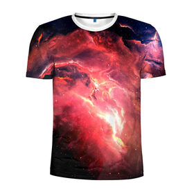 Мужская футболка 3D спортивная с принтом Космический взрыв , 100% полиэстер с улучшенными характеристиками | приталенный силуэт, круглая горловина, широкие плечи, сужается к линии бедра | Тематика изображения на принте: 