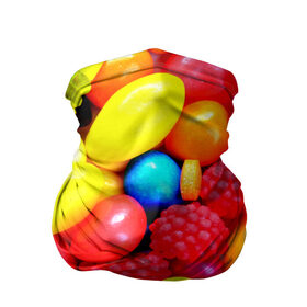 Бандана-труба 3D с принтом Sweet Candy , 100% полиэстер, ткань с особыми свойствами — Activecool | плотность 150‒180 г/м2; хорошо тянется, но сохраняет форму | Тематика изображения на принте: 