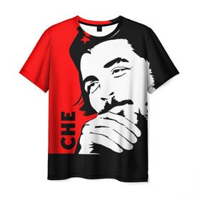 Мужская футболка 3D с принтом Че Гевара , 100% полиэфир | прямой крой, круглый вырез горловины, длина до линии бедер | che | che guevara | comandante | revolution | viva | революция | че | чегевара