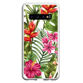 Чехол для Samsung Galaxy S10 с принтом Фэшн 6 , Силикон | Область печати: задняя сторона чехла, без боковых панелей | Тематика изображения на принте: паттерн | цветы