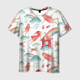 Мужская футболка 3D с принтом Фэшн 7 , 100% полиэфир | прямой крой, круглый вырез горловины, длина до линии бедер | Тематика изображения на принте: животные | паттерн